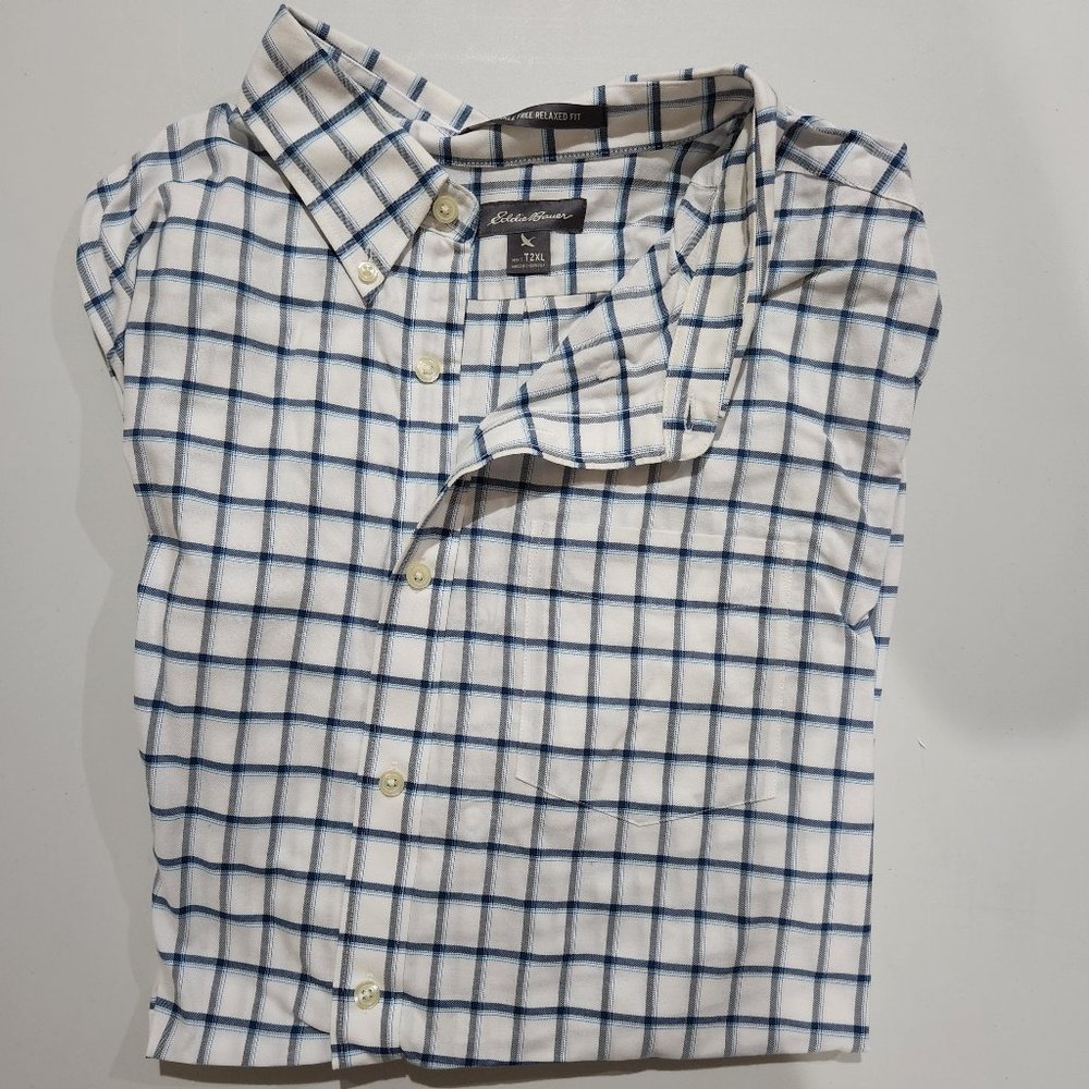 Eddie Bauer T2XL Men's Long Sleeve Dress Shirt